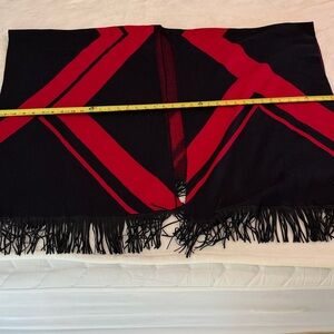 Chico’s Red and Red Fringe Shawl